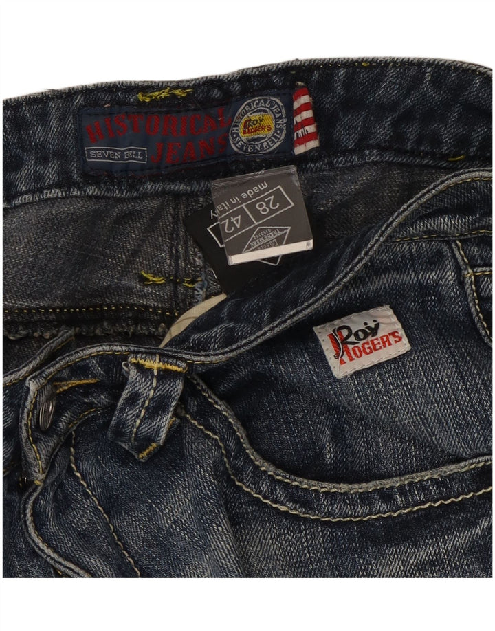 Roy Rogers Ženske Seven Bell Straight Jeans IT 42 Srednje W28 L29 Plave