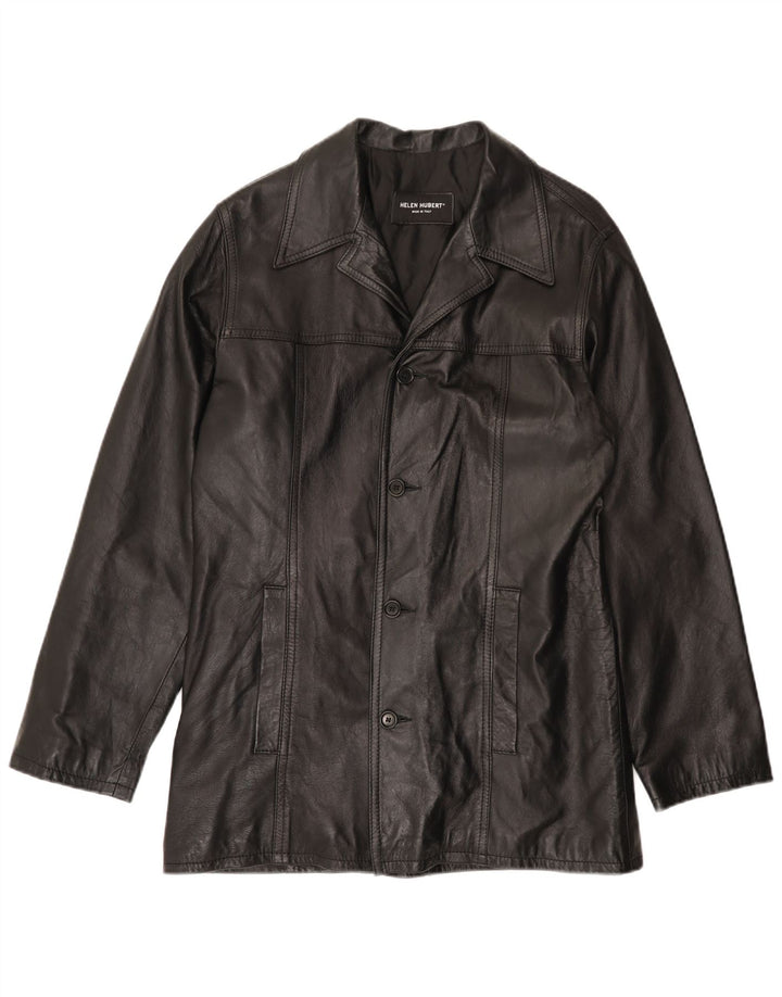 HELEN HUBERT Muška kožna jakna UK 38 Srednja crna koža