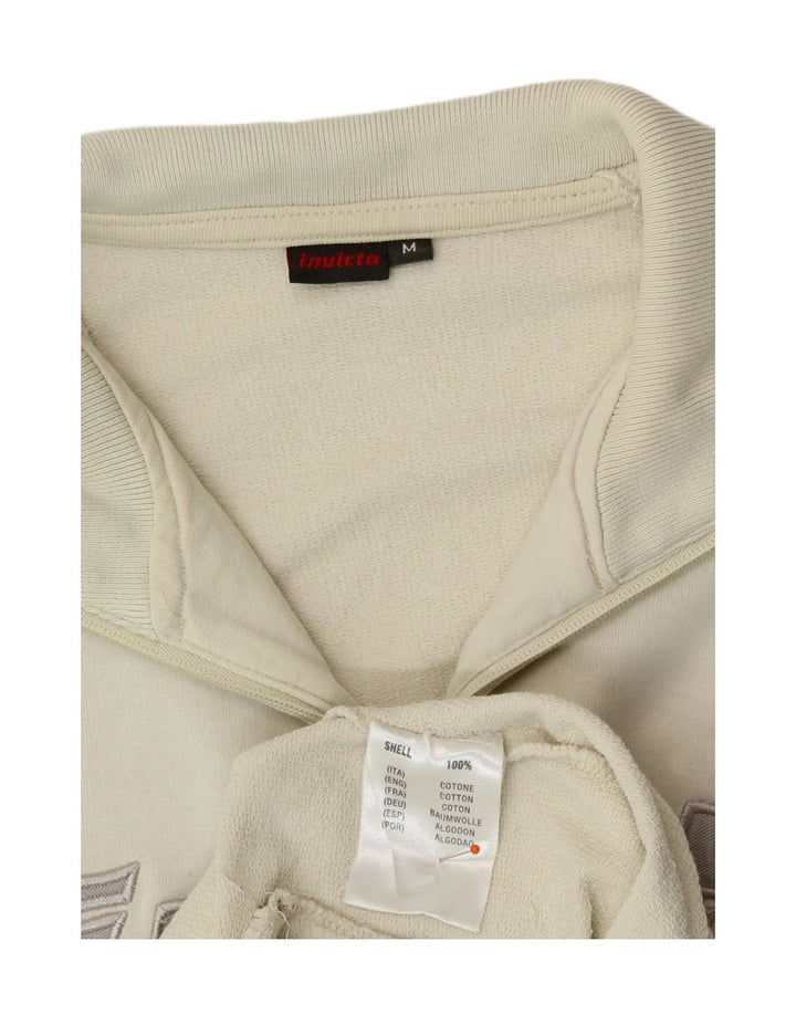 INVICTA Mens Graphic Tracksuit Top Jacket Medium Beige Cotton Vintage Invicta and Second-Hand Invicta from Messina Hembry 