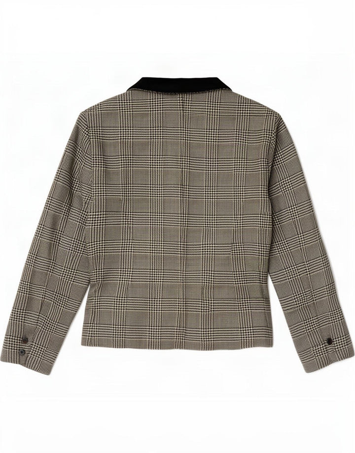 Vintage ženski sako s dvorednim kopčanjem IT 42 Medium Black Houndstooth
