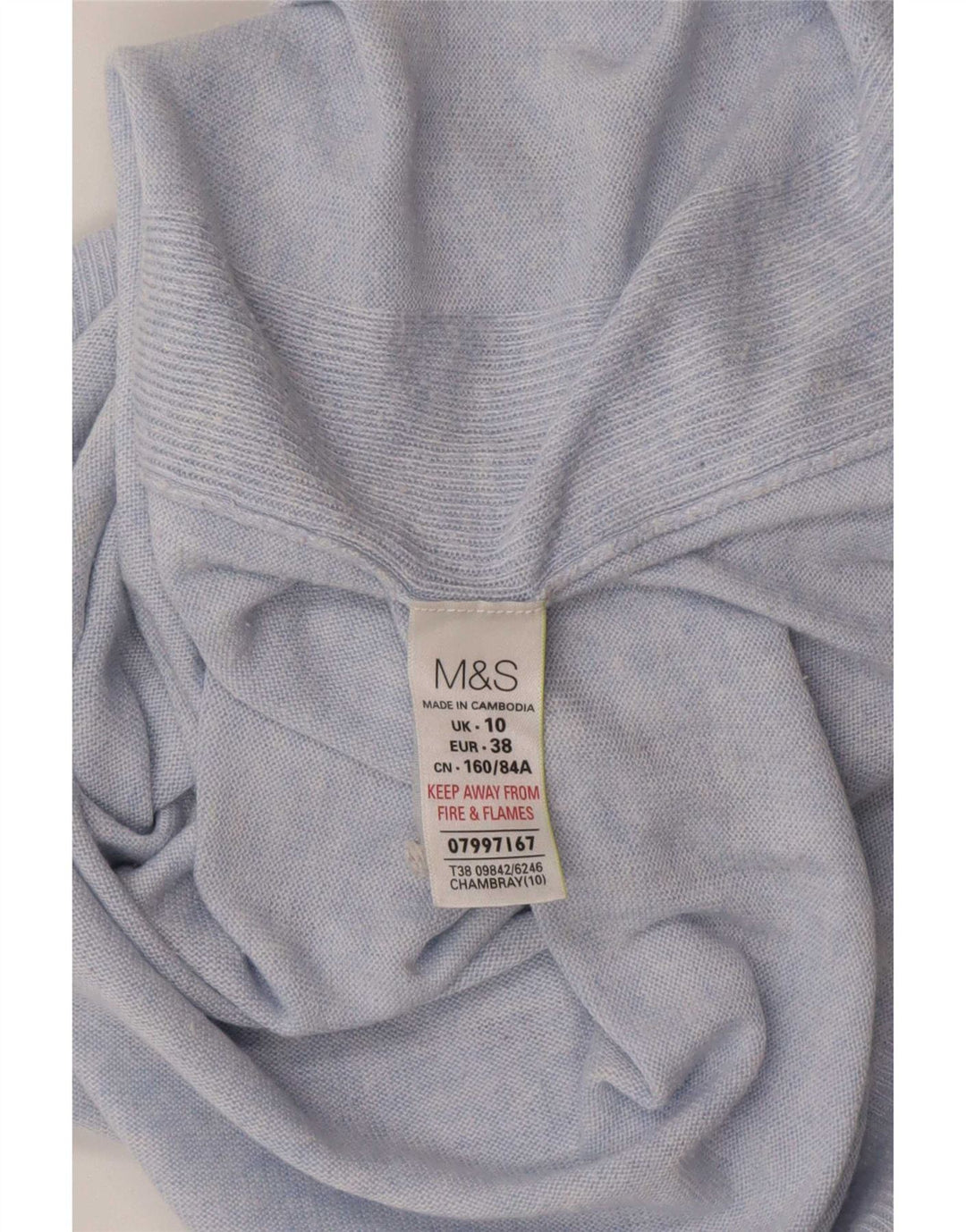Marks & Spencer ženski pulover s velikim izrezom UK 10 Small Blue