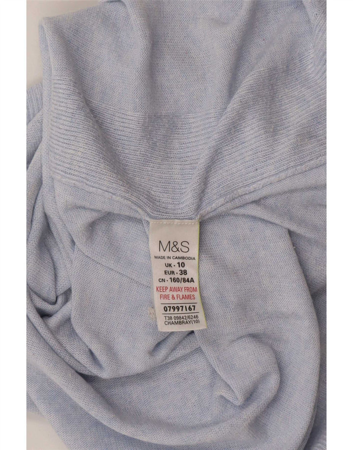 Marks & Spencer ženski pulover s velikim izrezom UK 10 Small Blue
