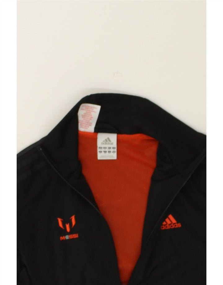 ADIDAS Boys Graphic Tracksuit Top Jacket 11-12 Years Black Polyester | Vintage Adidas | Thrift | Second-Hand Adidas | Used Clothing | Messina Hembry 