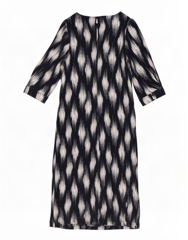 Marks & Spencer ženska maksi haljina 3/4 rukava UK 16 Veliki tamnoplavi ikat