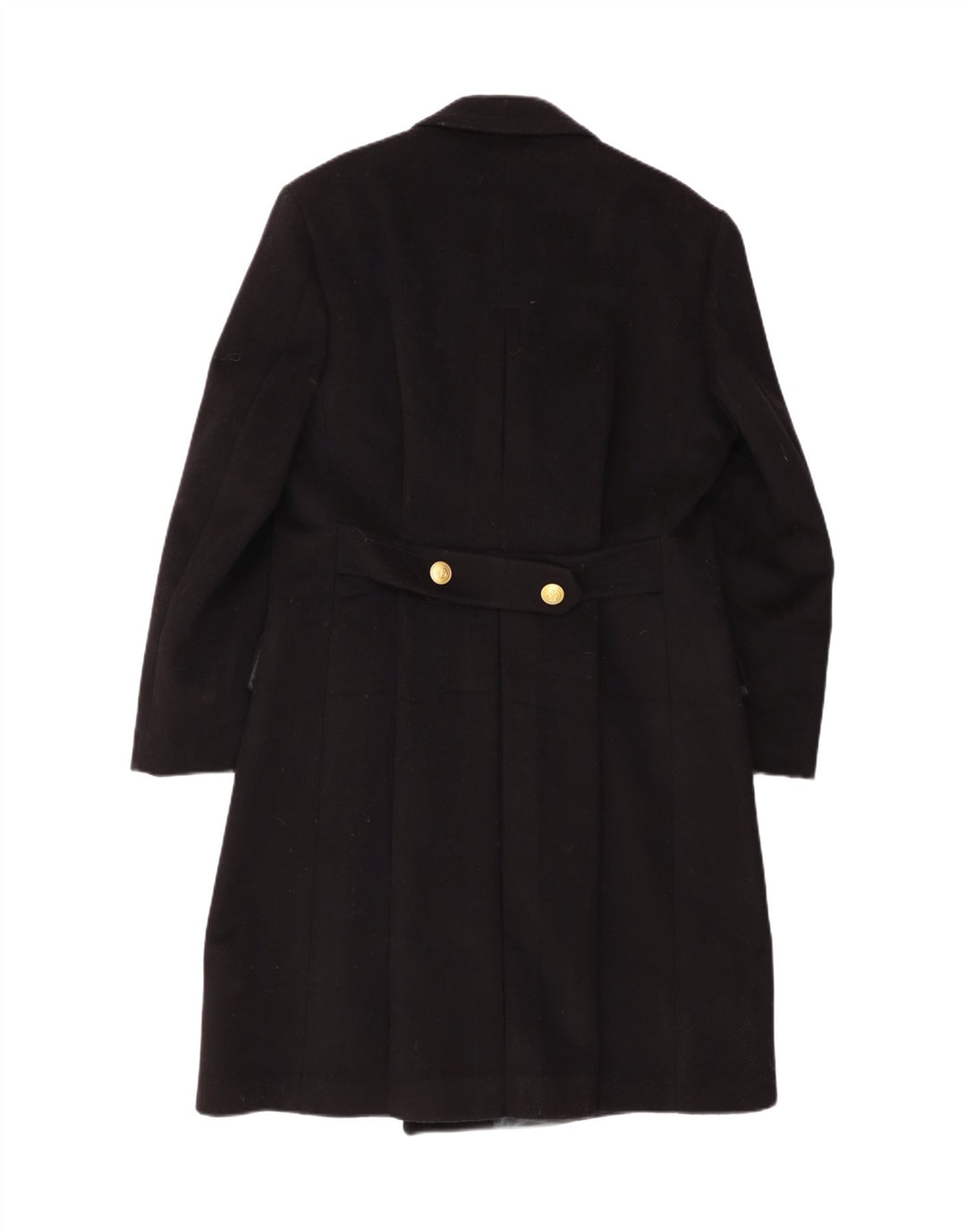 Vintage ženski kaput s dvorednim kopčanjem IT 52 2XL crni klasik