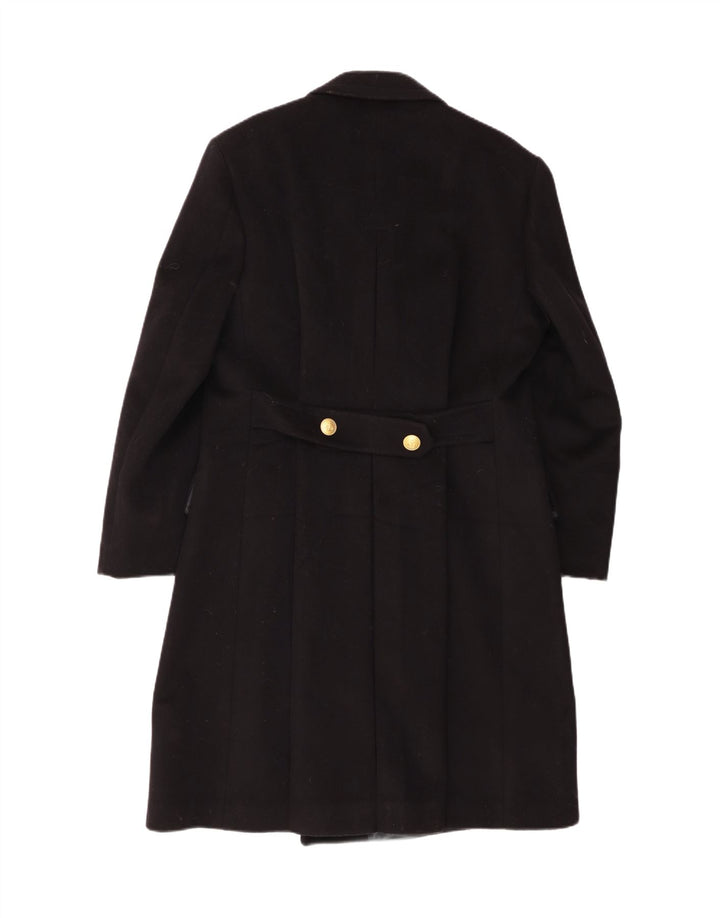 Vintage ženski kaput s dvorednim kopčanjem IT 52 2XL crni klasik