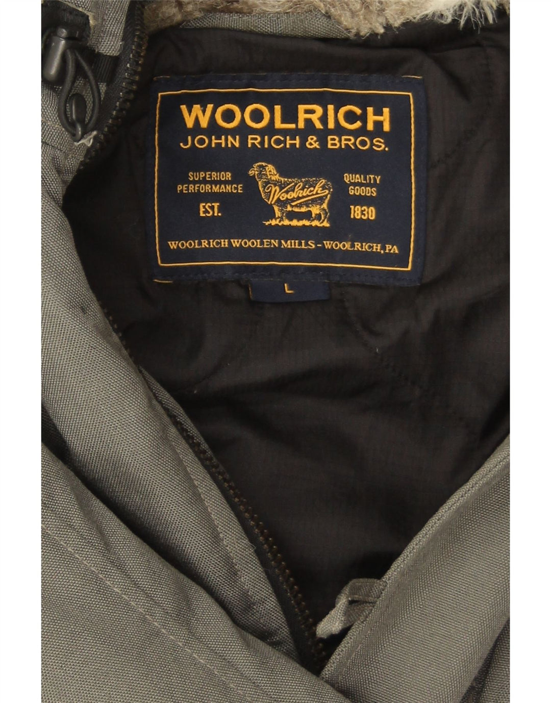 Woolrich muška vjetrovka s kapuljačom UK 40 velika siva
