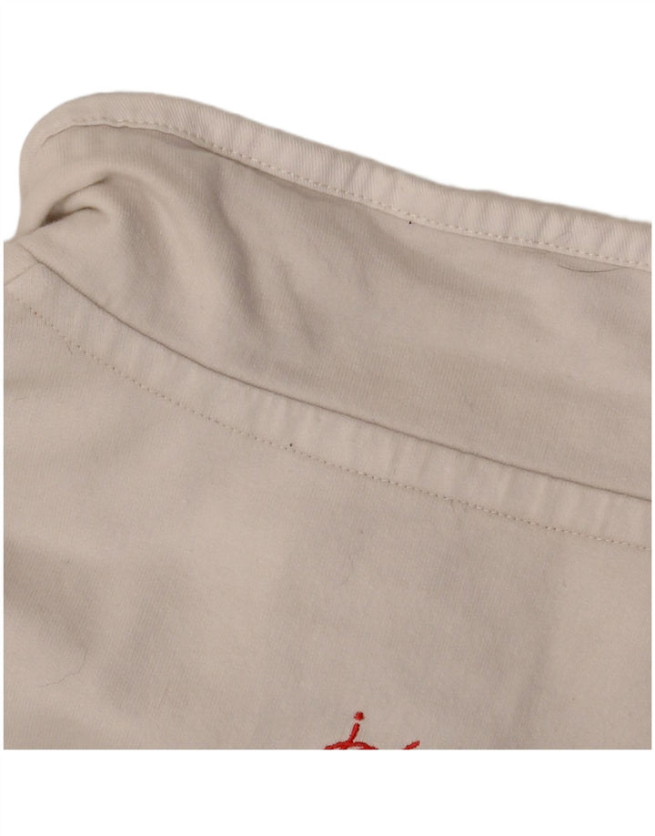 JOULES Ženska majica s kratkim rukavima UK 14 srednje bijele pruge