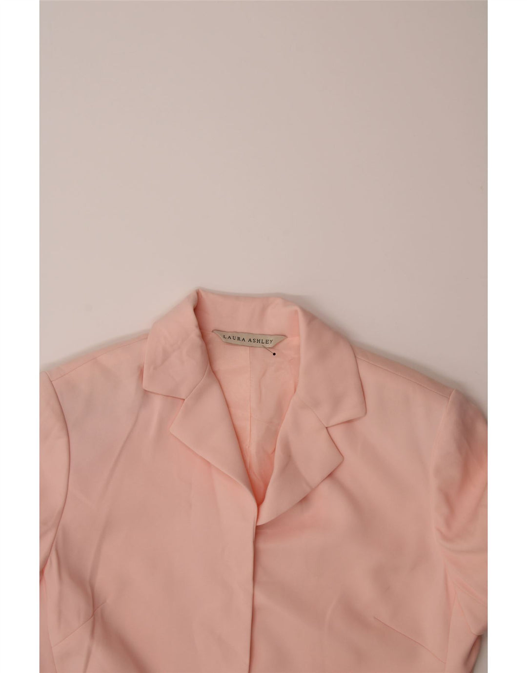 LAURA ASHLEY Womens Open Blazer Jacket UK 10 Small  Pink Polyester Vintage Laura Ashley and Second-Hand Laura Ashley from Messina Hembry 