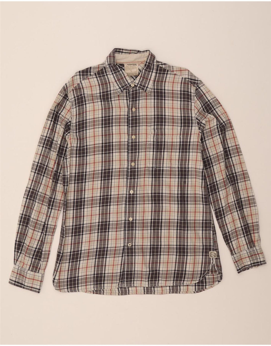 TIMBERLAND Mens Classic Fit Flannel Shirt Medium Multicoloured Check Vintage Timberland and Second-Hand Timberland from Messina Hembry 