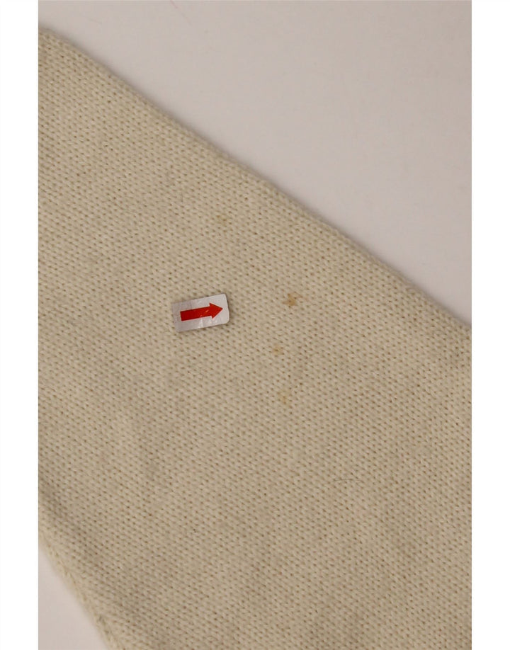 VINTAGE ženski kratki džemper s kornjačastim ovratnikom UK 14 srednje bijele boje