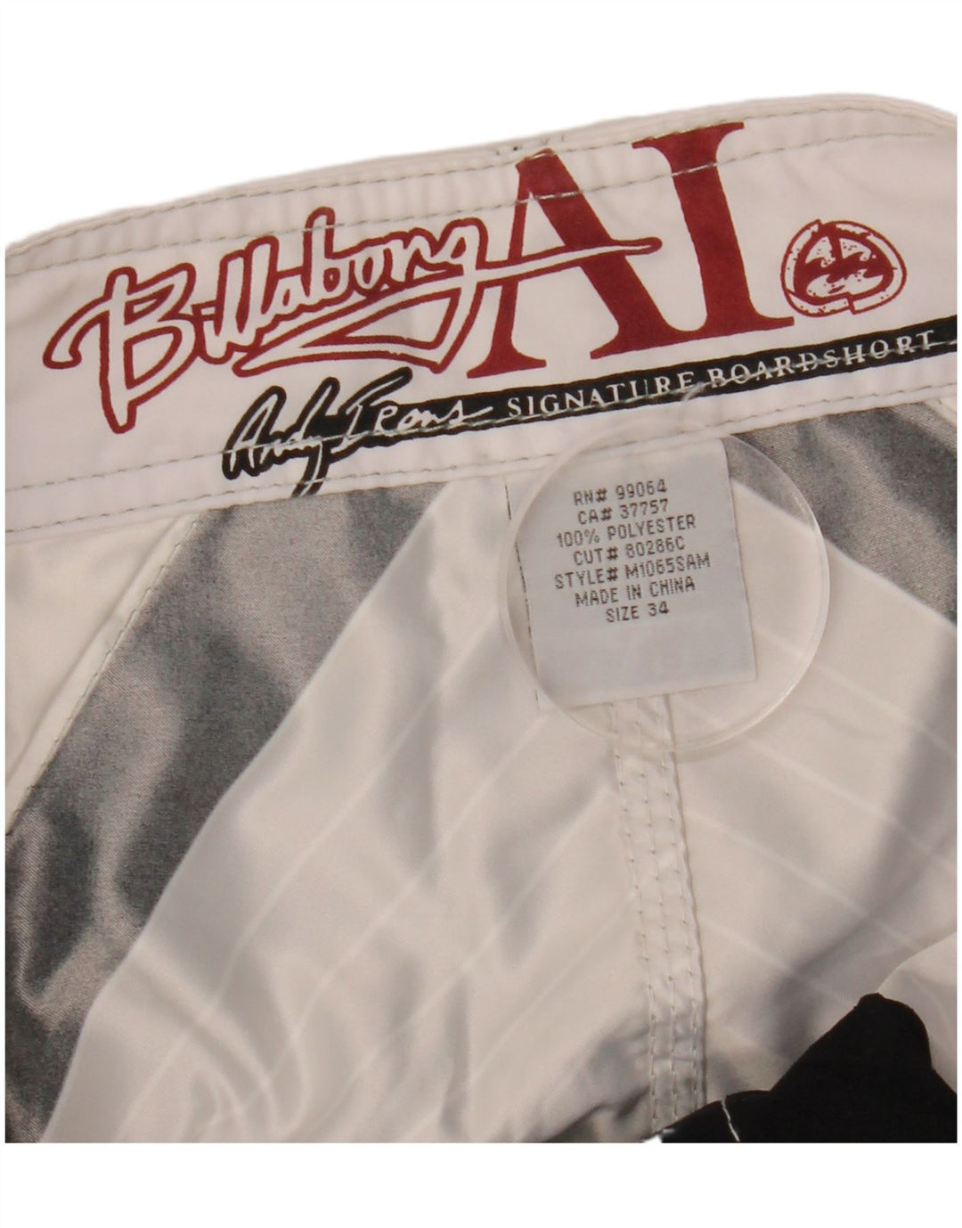 BILLABONG muške kratke hlače za kupanje s grafičkim motivima, velike crvene poliesterske blokove