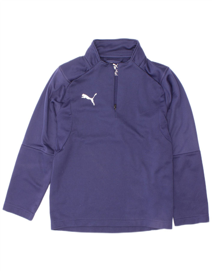 Puma dječačka majica s izrezom i trenirkom, 7-8 godina tamnoplava