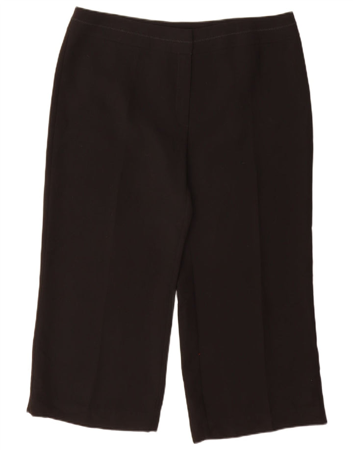 Marks & Spencer ženske Capri hlače UK 16 Large W34 L24 crni poliester