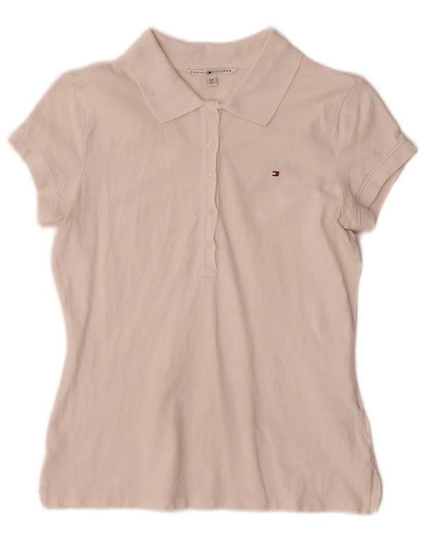 Tommy Hilfiger ženska polo majica UK 10 Mala bijela pamuk
