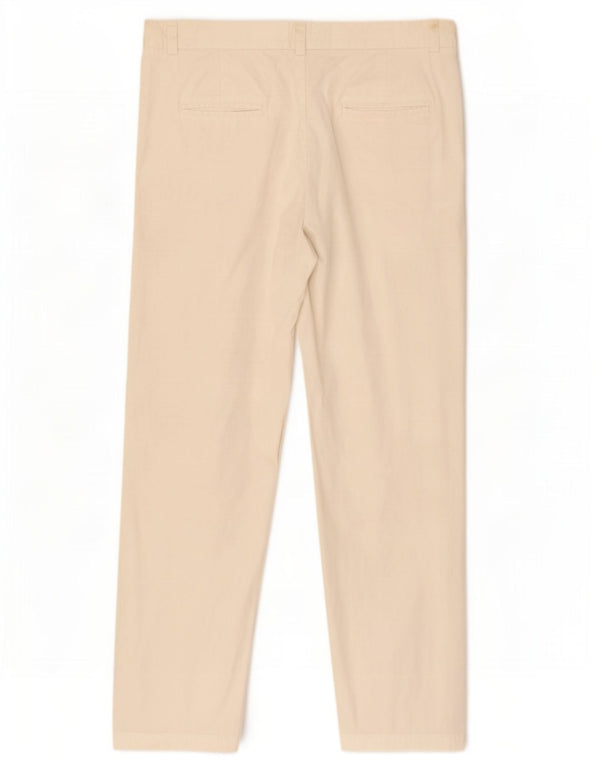 Marks & Spencer Womens Joggers Chino Trousers UK 14 Large W34 L28 Off White