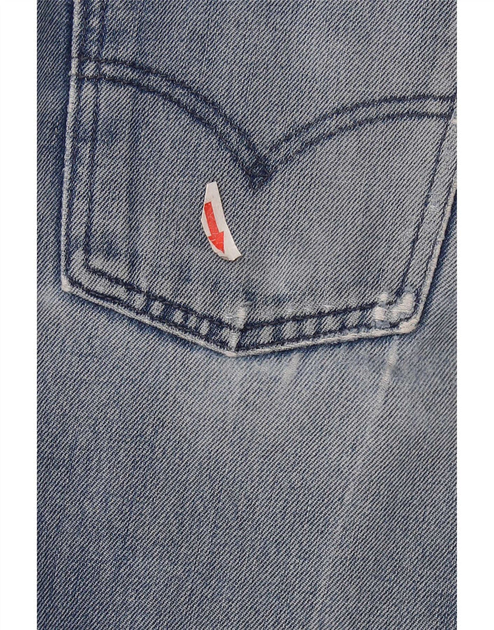 Levi's ženske ravne traperice s oštećenjem W28 L32, plavi pamuk