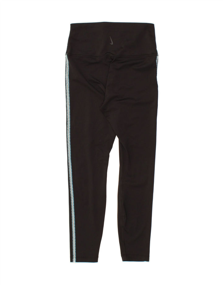 NIKE Womens Dri Fit Leggings UK 12 Medium  Black Vintage Nike and Second-Hand Nike from Messina Hembry 