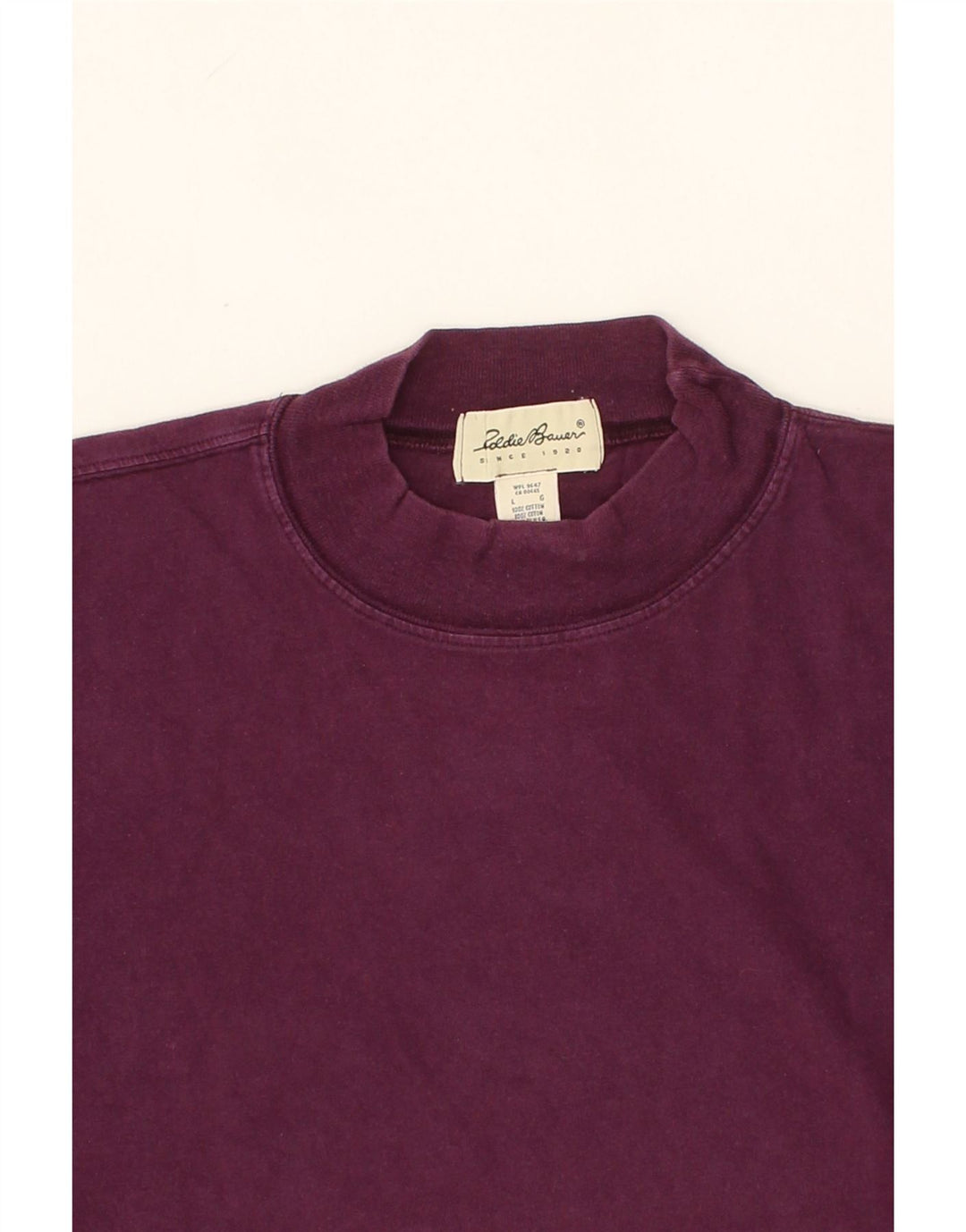 EDDIE BAUER Mens T-Shirt Top Large Purple Cotton Vintage Eddie Bauer and Second-Hand Eddie Bauer from Messina Hembry 
