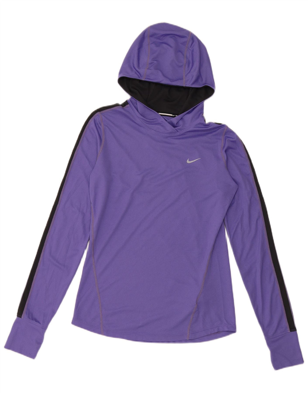 NIKE Ženska Dri Fit majica s kapuljačom dugih rukava UK 10 Small Purple Colourblock