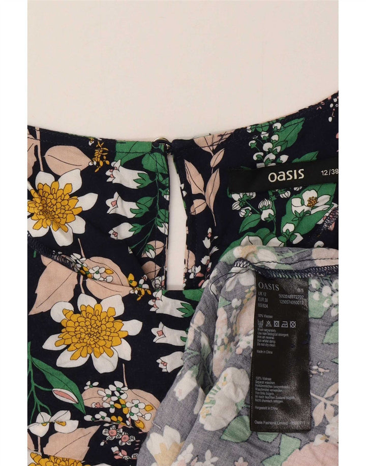 Oasis gornji dio ženske bluze bez rukava UK 12 srednje raznobojne cvjetne