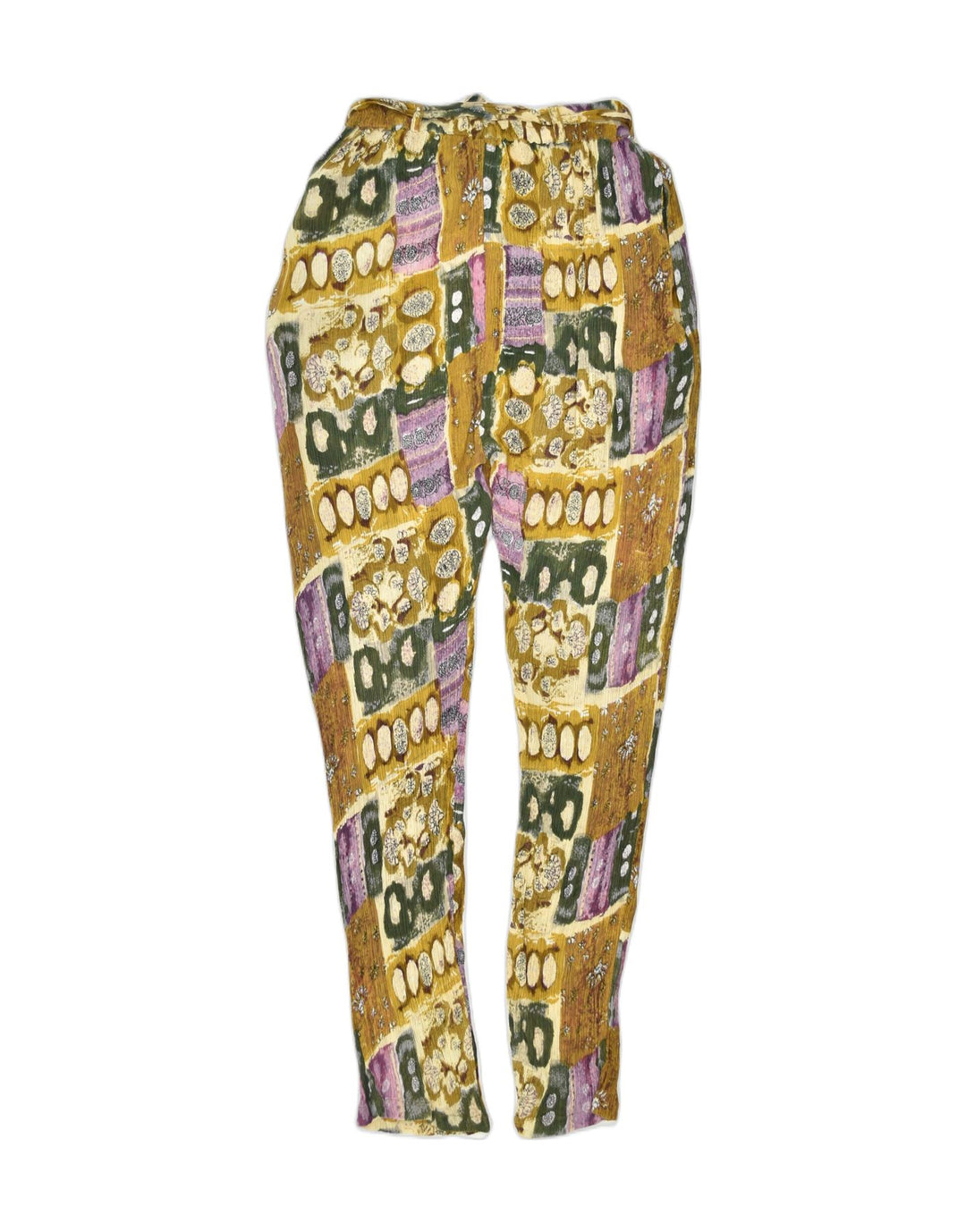 VINTAGE Womens High Waist Casual Trousers W24 L40 Multicoloured Geometric | Vintage | Thrift | Second-Hand | Used Clothing | Messina Hembry 