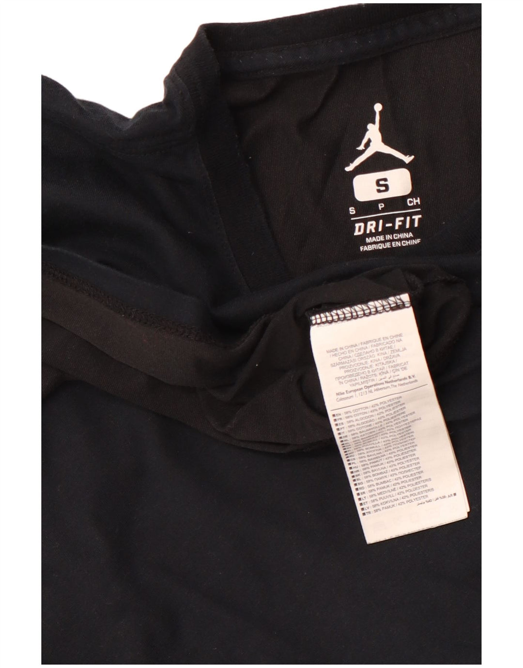 JORDAN Muška majica kratkih rukava s grafičkim motivima Mala crna pamučna sportska majica