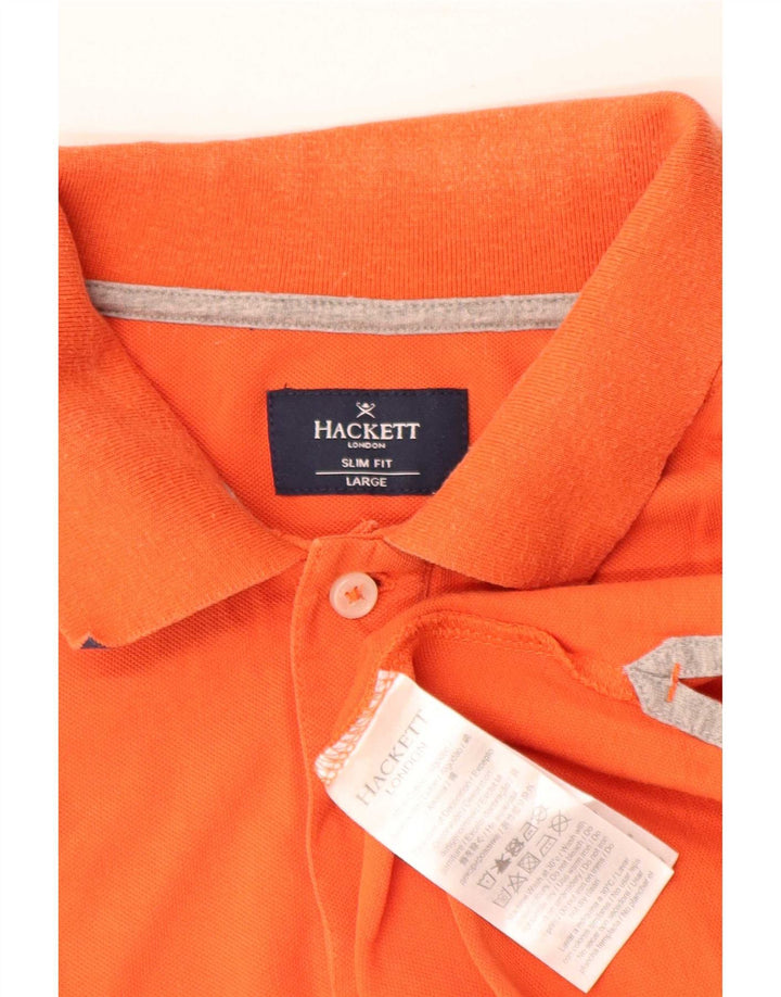 Hackett muška uska polo majica velike narančaste boje