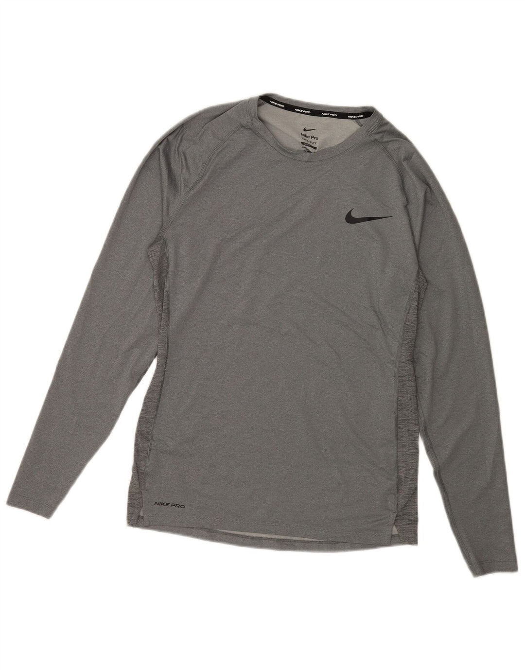 Nike Muška majica uskog kroja s dugim rukavima XL sivi flekasti poliester