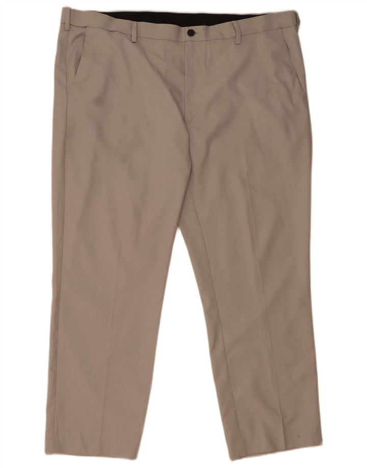 Marks & Spencer muške chino hlače standardnog kroja W42 L28 sivi poliester
