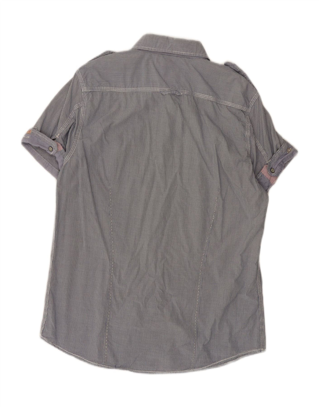 SCOTCH & SODA Muška vojna majica kratkih rukava Veliki plavi pamuk od ginghama