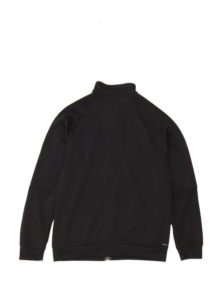 ADIDAS Boys Climalite Tracksuit Top Jacket 11-12 Years Black Polyester Vintage Adidas and Second-Hand Adidas from Messina Hembry 