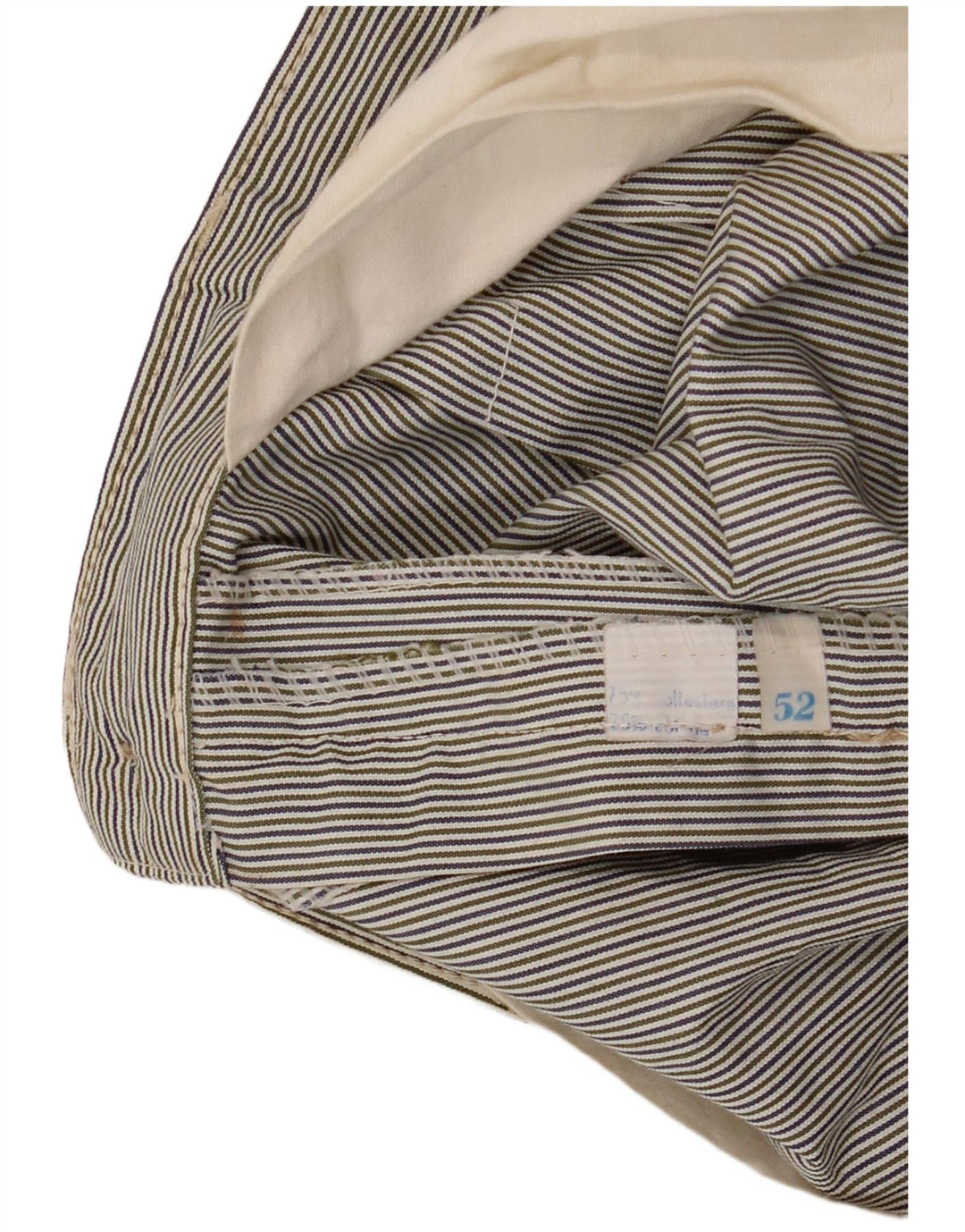 VINTAGE muške chino kratke hlače s štipaljkama IT 52 XL W34 Raznobojne pruge