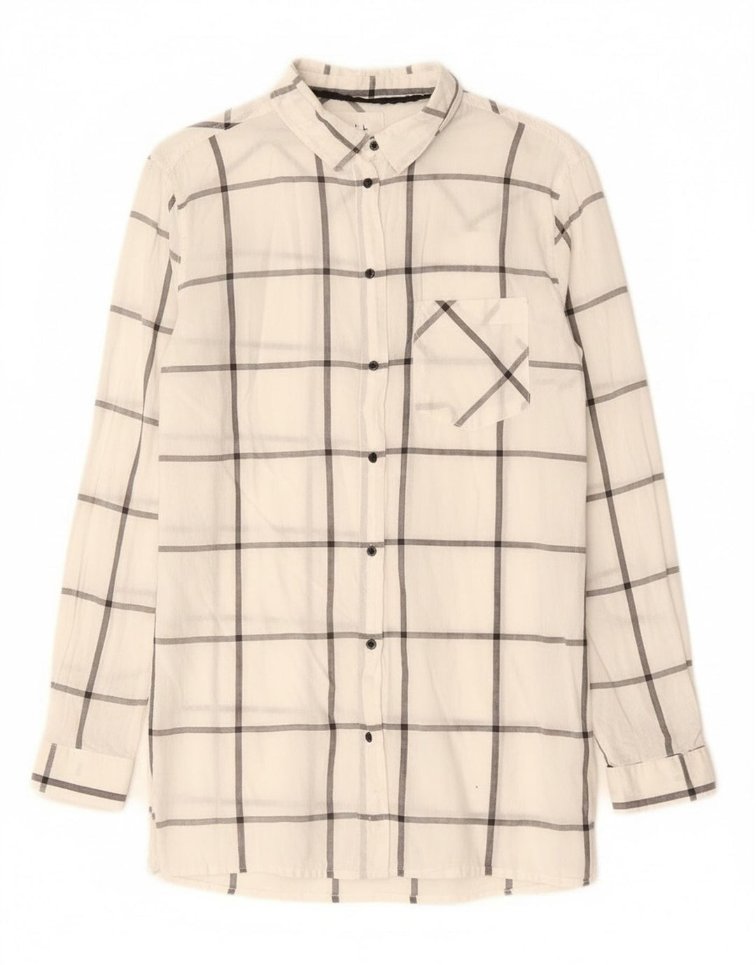 Ženska košulja Brugi UK 14 Srednje bijeli karirani pamuk