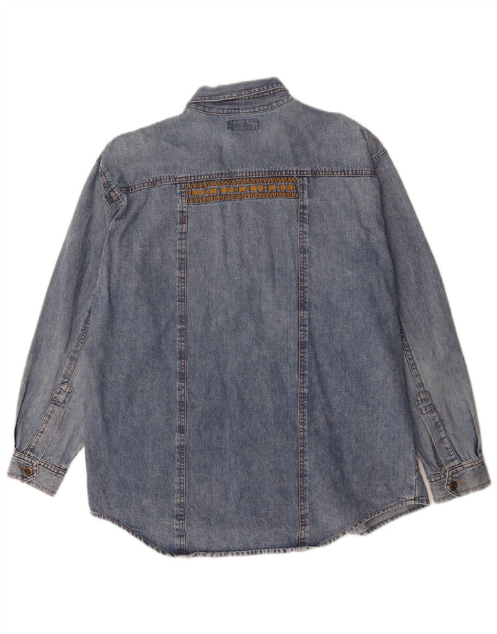 Vintage muška traper košulja velika plava