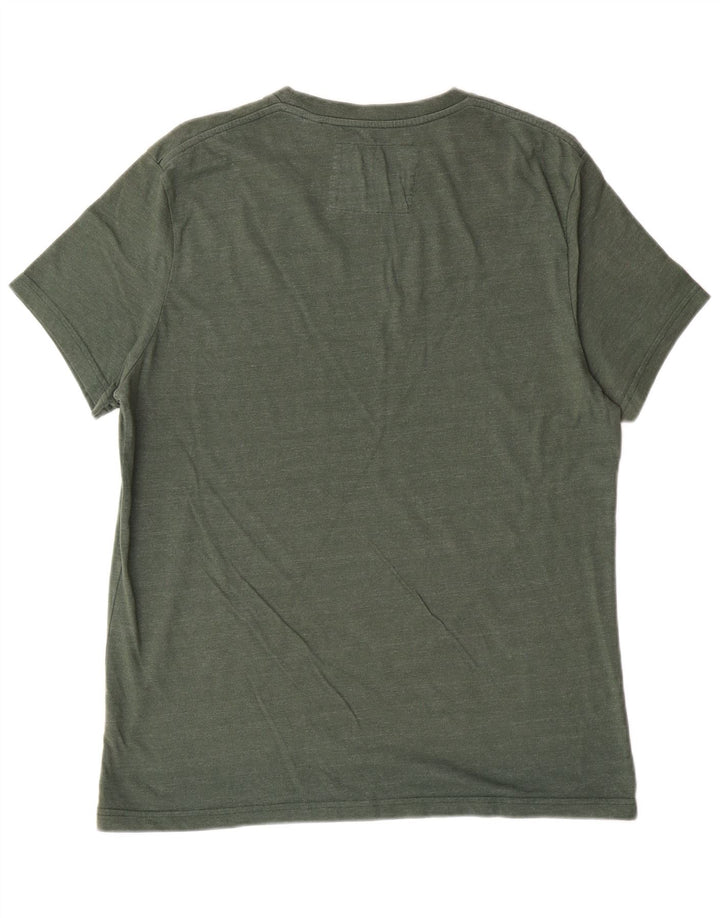 JACK WILLS Mens Graphic T-Shirt Top Medium Khaki Cotton