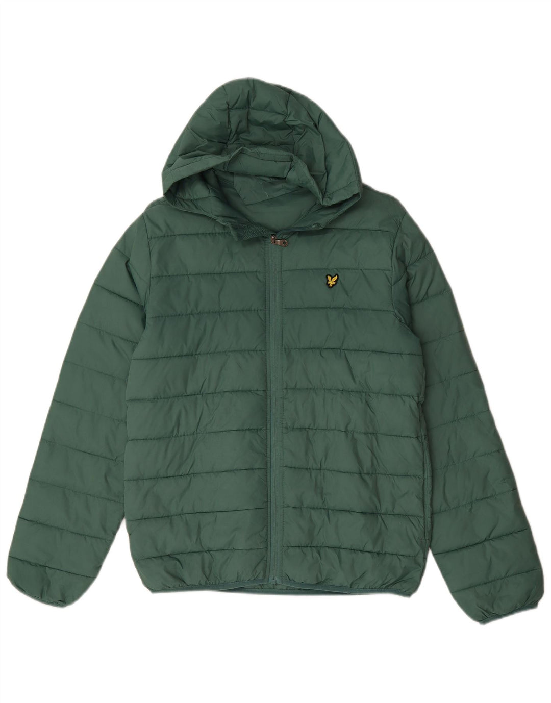 Podstavljena jakna s kapuljačom Lyle & Scott, 15-16 godina, zeleni poliamid