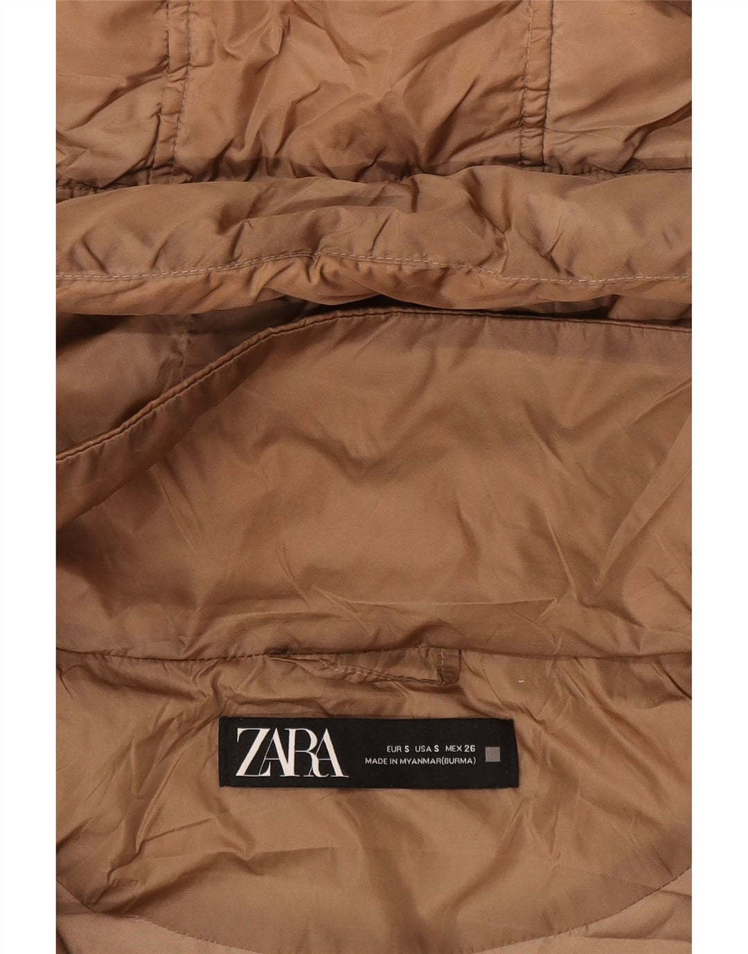 Zara ženski preveliki podstavljeni kaput s kapuljačom UK 10 Small Beige