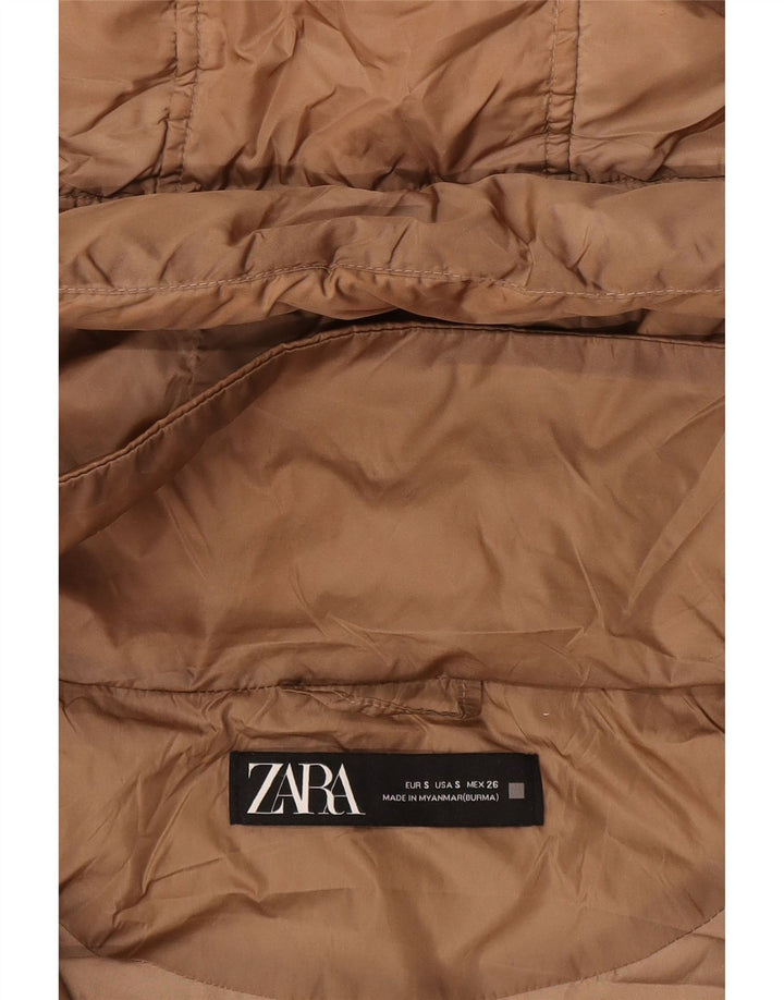 Zara ženski preveliki podstavljeni kaput s kapuljačom UK 10 Small Beige