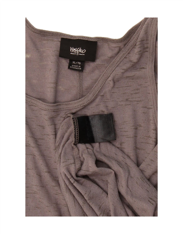 MOSSIMO Womens Vest Top UK 18 XL Grey Flecked Polyester Vintage Mossimo and Second-Hand Mossimo from Messina Hembry 