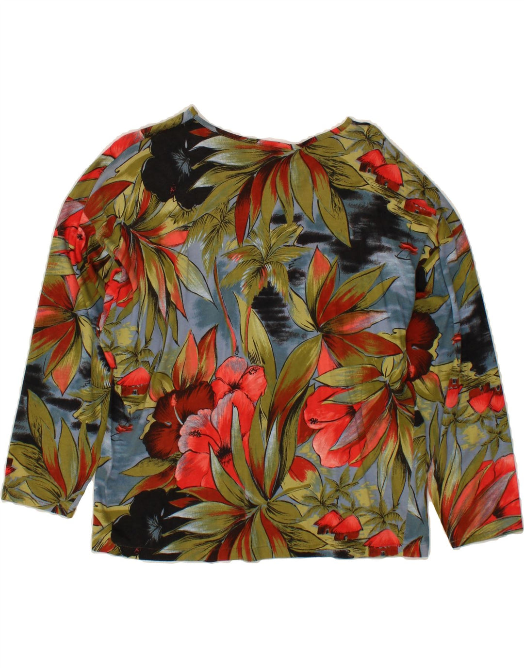 VINTAGE Womens Blouse Top UK 14 Large Multicoloured Floral Vintage Vintage and Second-Hand Vintage from Messina Hembry 