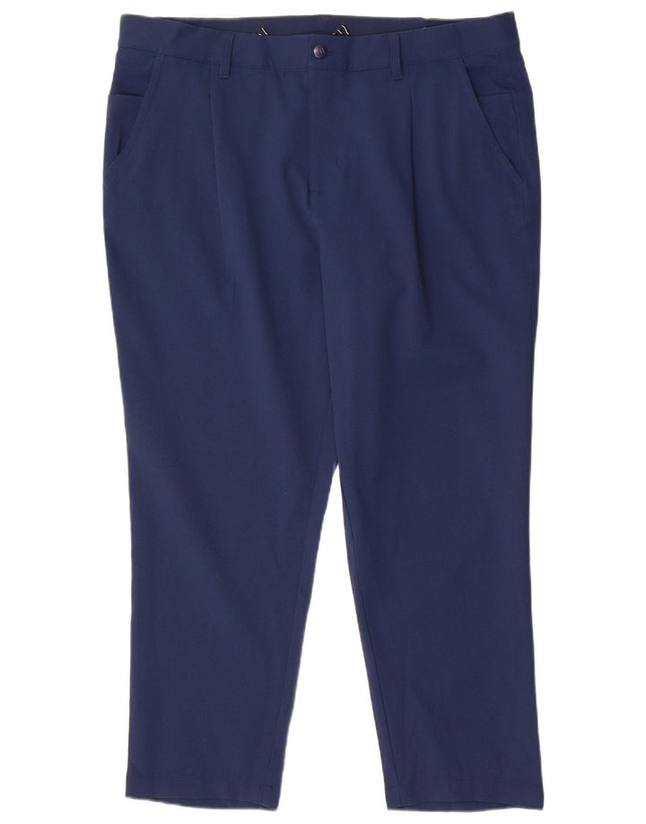 Adidas muške chino hlače s klinovima W38 L28 tamnoplavi poliester