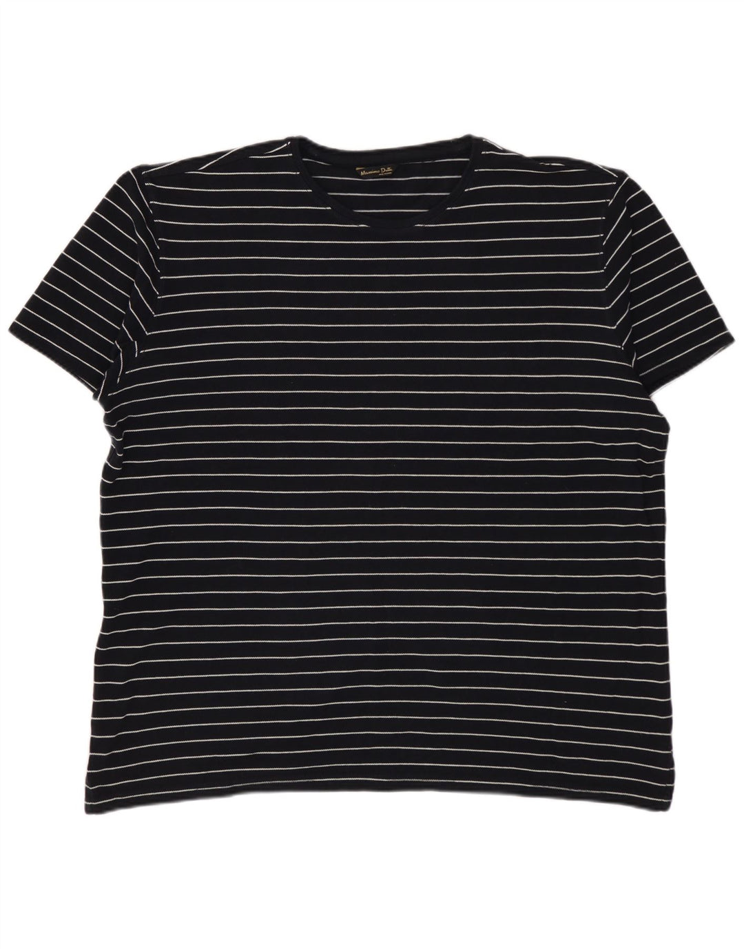 MASSIMO DUTTI Muška majica kratkih rukava XL crna na pruge