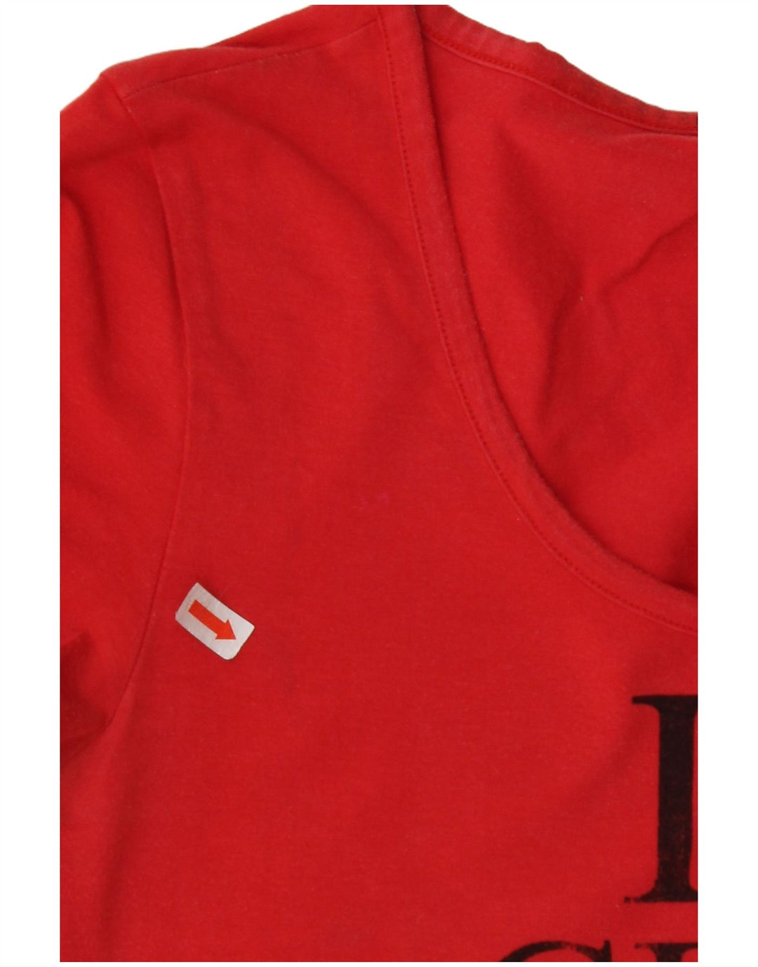 GUESS Ženska majica kratkih rukava s grafičkim motivima UK 12 Srednje crveni pamuk