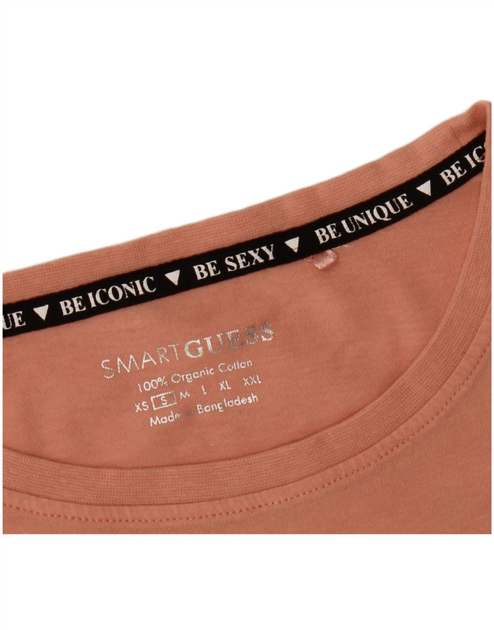 GUESS Ženska majica kratkih rukava s grafičkim motivima UK 10 Small Pink Cotton