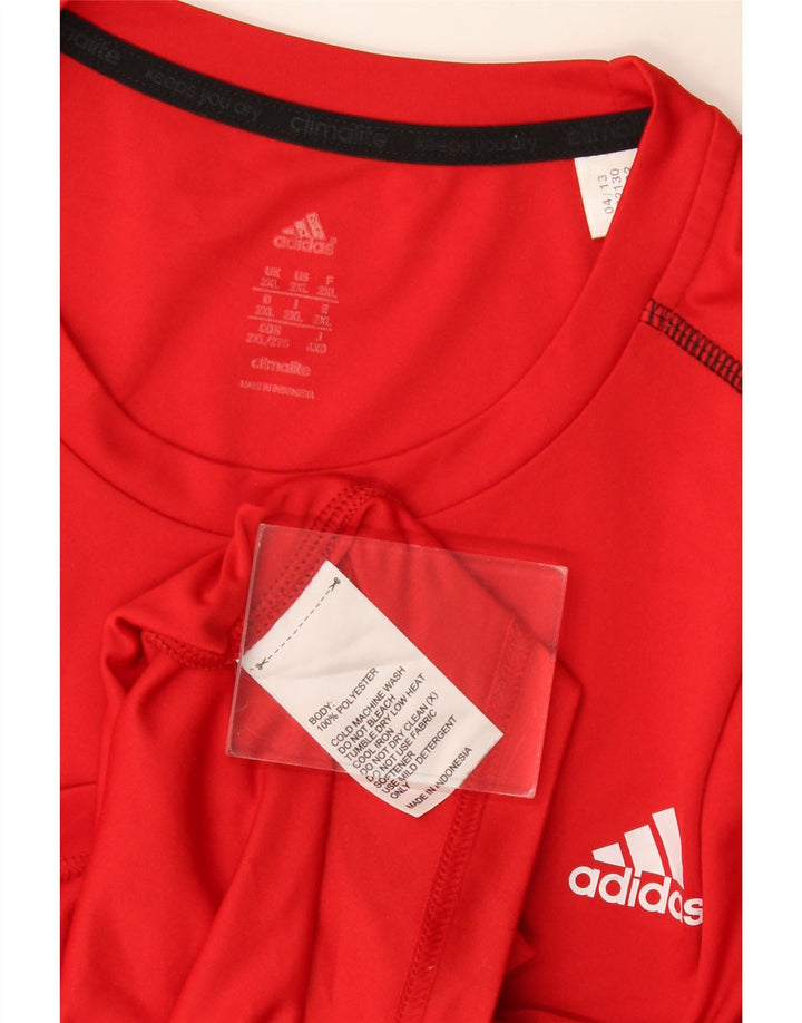 ADIDAS muška majica Climalite Top 2XL poliester crvene boje