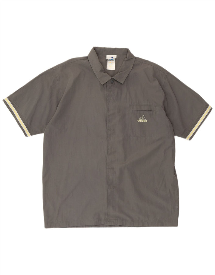 ADIDAS muška košulja kratkih rukava UK 44/46 veliki sivi pamuk