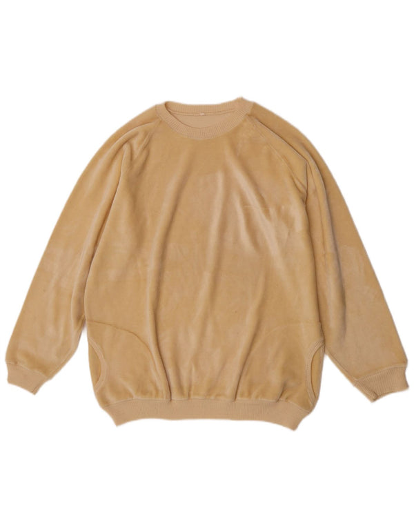 Vintage ženski džemper od velura IT 50 XL žuti