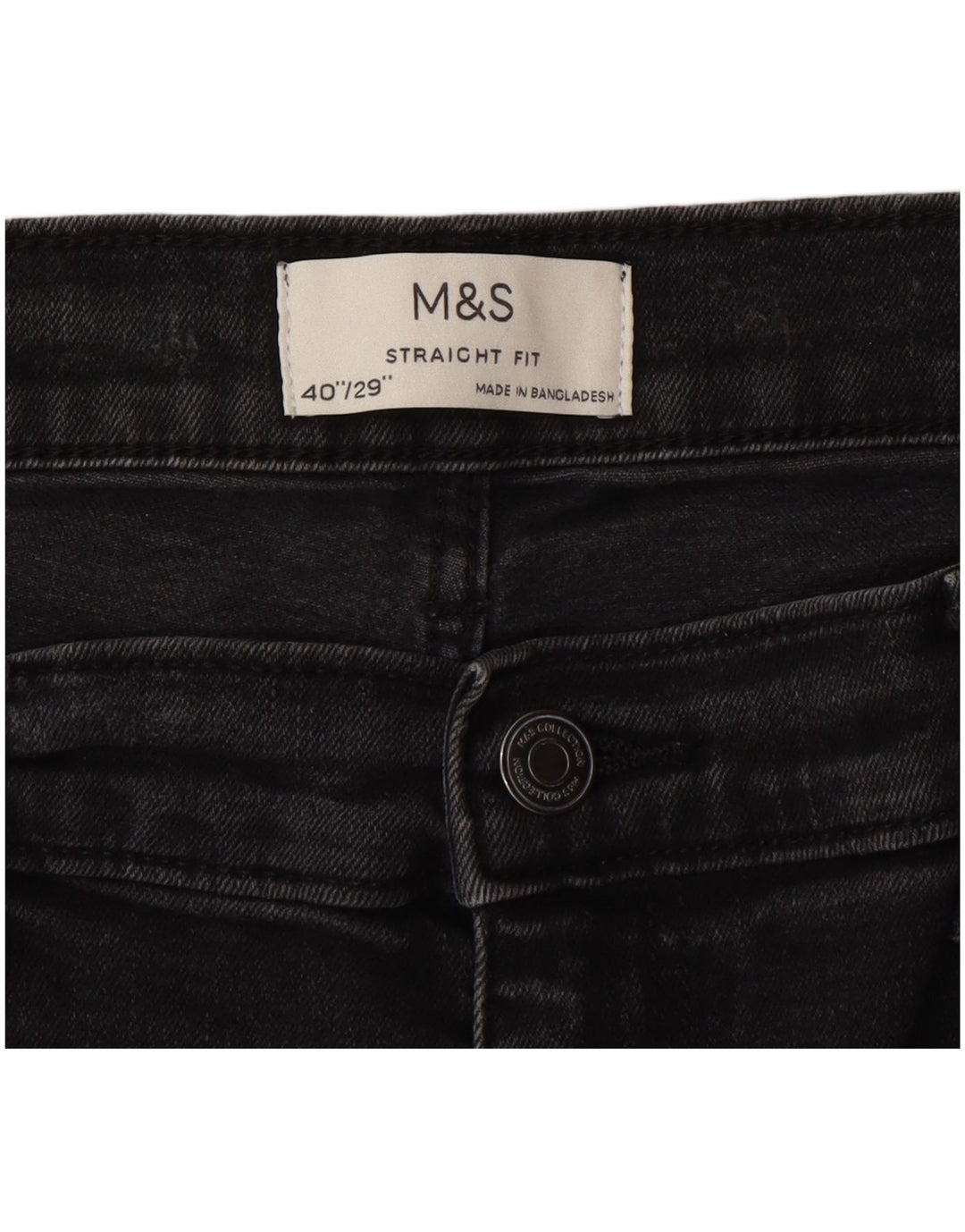 Marks & Spencer muške ravne traperice W40 L29 sivi pamuk