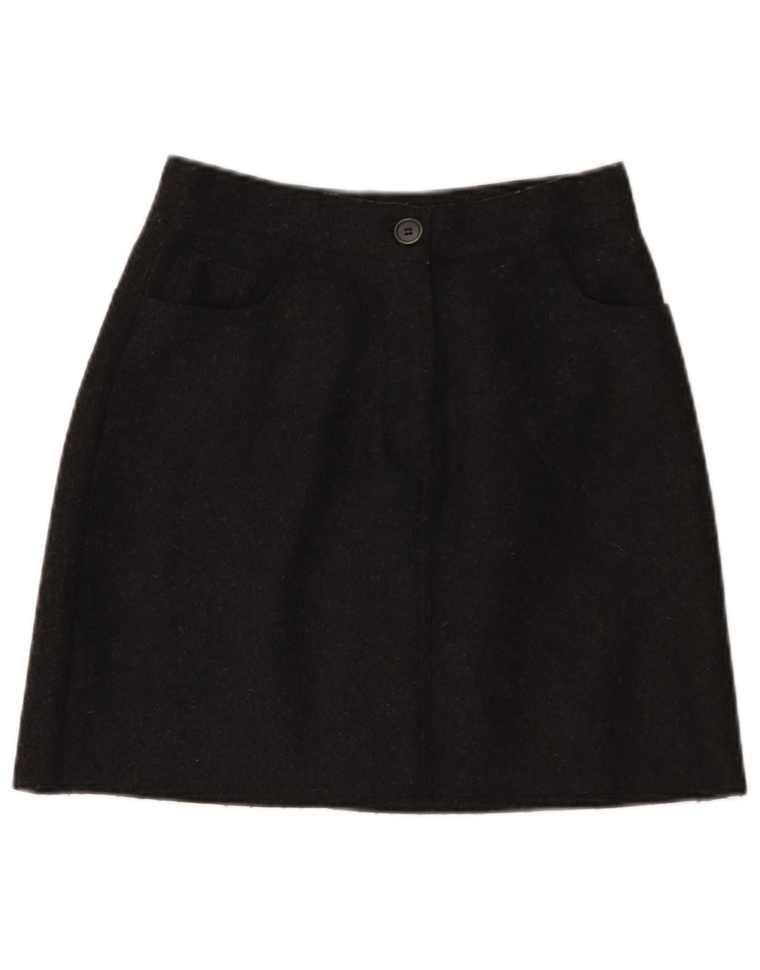 VINTAGE ženska suknja A-kroja IT 42 srednje W26 crna vuna